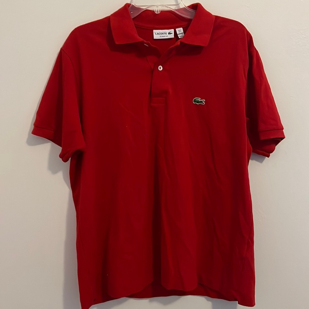 Men’s Lacoste size L  red polo tshirt